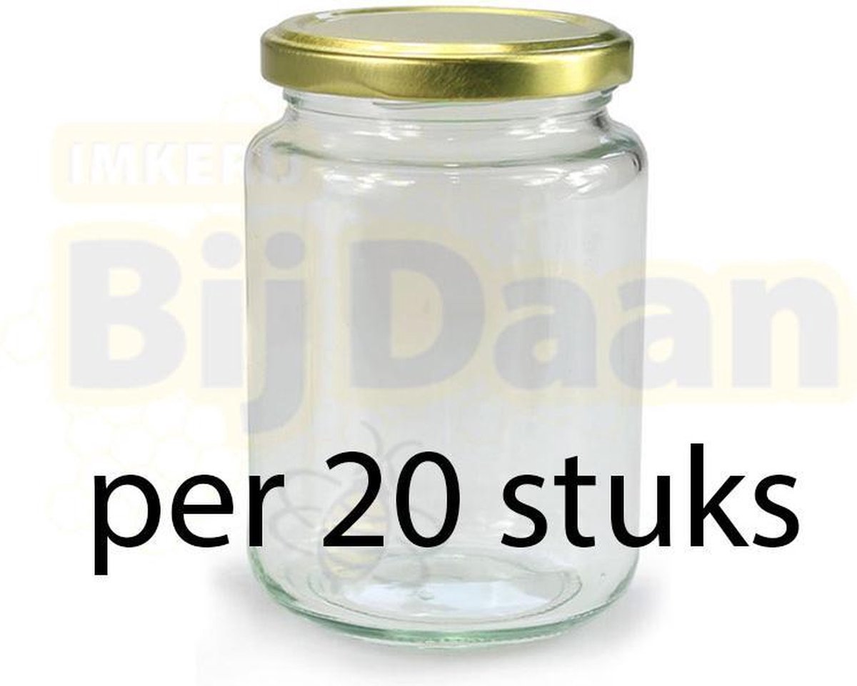 schrobben lippen Bedenk 20x Glazen Pot Met Deksel 375ml Jampot/Voorraadpot | bol.com