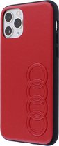 iPhone 11 Pro Backcase hoesje - Audi - Effen Rood - Kunstleer