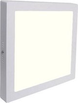 LED Downlight - Opbouw Vierkant 18W - Natuurlijk Wit 4200K - Mat Wit Aluminium - 225mm - BSE