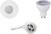 LED Spot Set - Aigi - GU10 Fitting - Waterdicht IP65 - Dimbaar - Inbouw Rond - Mat Wit - 6W - Warm Wit 3000K - Ø82mm - BES LED