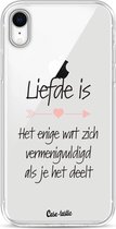 Casetastic Apple iPhone XR Hoesje - Softcover Hoesje met Design - Liefde is Print