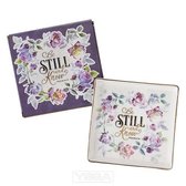 Trinket Tray Ceramic Be Still - Psa 46:10