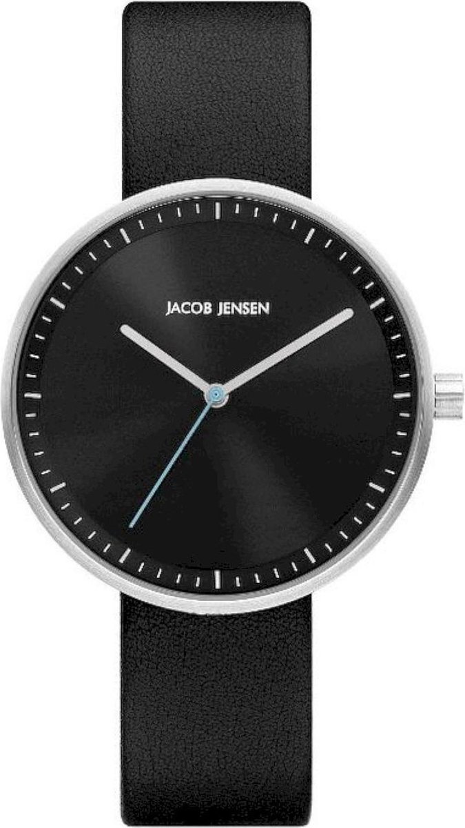 Jacob Jensen 284 Strata Horloge - Jacob Jensen dames horloge - Zwart - diameter 36 mm - roestvrij staal