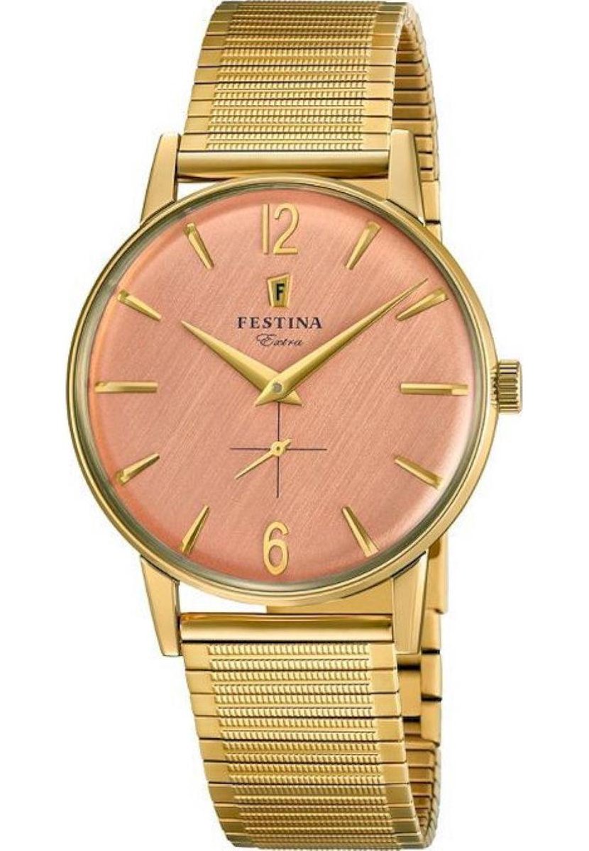 Festina F20251-3 Vintage - Horloge - Staal - Doublé - Ø 36 mm
