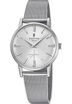 Festina F20258-1 Vintage - Horloge - Staal - Zilverkleurig - Ø 29 mm