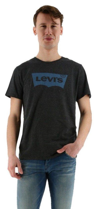 Levi's heren t-shirt batwing logo antraciet, maat S | bol.com