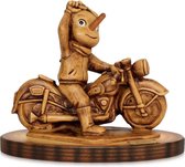 Beeld Pinokkio motorbike 15 x 14,5 x 9 cm | Bartolucci