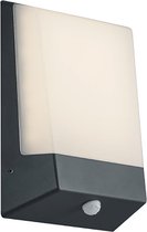 Huisnummer Verlichting met Dag en Nacht Sensor - Trion Kasky - 9W - Warm Wit 3000K - Waterdicht IP54 - Mat Antraciet - Aluminium