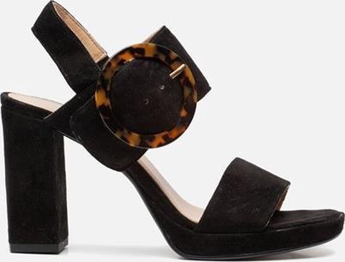 Linea zeta Sandalen met hak zwart - Schoenen.nl