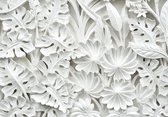 Papier peint photo Polaire | Fleurs | Gris, blanc | 368x254cm (lxh)