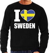 I love Sweden supporter sweater / trui voor heren - zwart - Zweden landen truien - Zweedse fan kleding heren XXL
