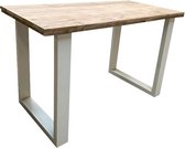 Wood4you - Table debout Toronto table pied U blanc 200Lx110Hx74P cm