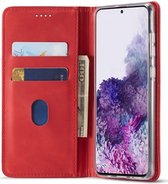 Samsung Galaxy A71 Hoesje Wallet Bookcase Kunstleer Rood