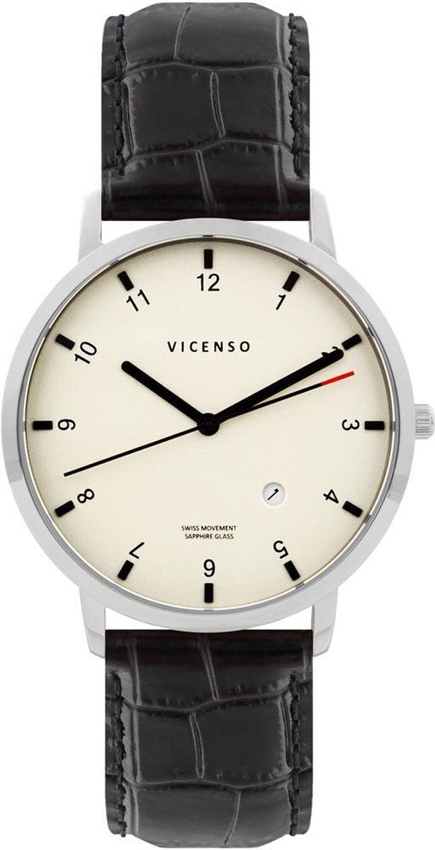 Vicenso Rome VI10015 Zilver Wit-Zwart