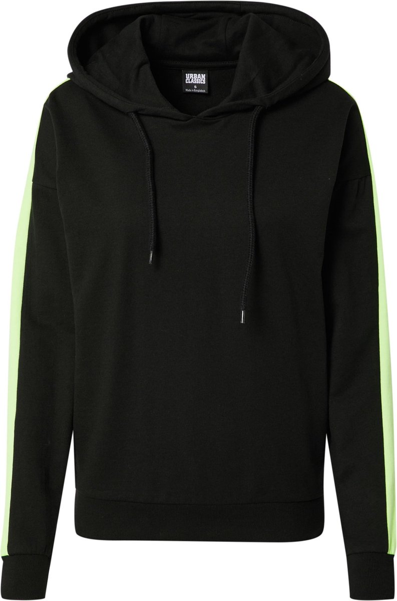 Urban Classics Neon Shoulder Stripe Hoodie/trui XS Zwart