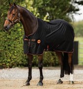 Horseware Rambo Ionic Cotton Sheet Zwart/Zwart & Oranje Stripe 140/191 cm