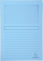 SUPER Pak van 100 venstermappen - 160g/m2 - 22x31cm -, Lichtblauw