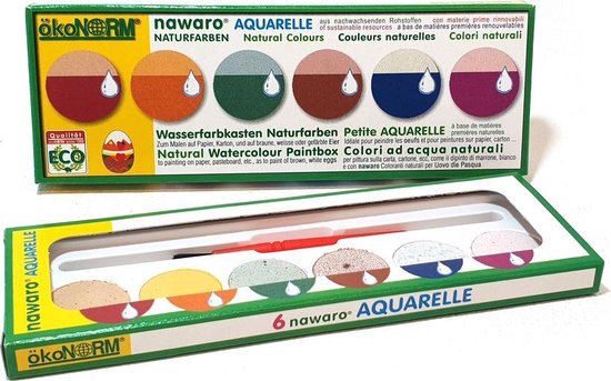 Oekonorm Verfdoos - Aquarel (water) 6 kleuren duurzaam