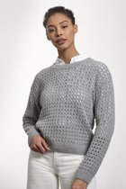 Loop.a life Duurzame Trui Waterfront Sweater Dames - Lichtgrijs - Maat XL