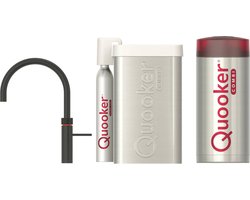 Quooker Fusion Round Kokendwaterkraan - COMBI boiler - CUBE reservoir - Zwart - 5in1