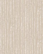 Strepen behang Profhome DE120081-DI vliesbehang hardvinyl warmdruk in reliëf gestempeld tun sur ton glanzend ivoor wit 5,33 m2