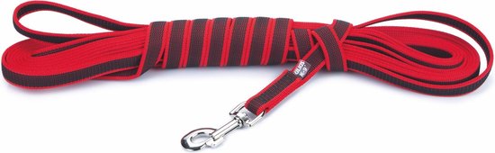 Anti Slip Hondentrainingslijn- speurlijn  Rood Met Handvat 20MM x 10M