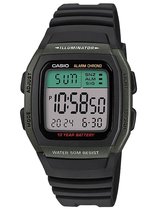 Casio Casio Collection W-96H-3AVEF Horloge - Kunststof - Zwart - Ø 36 mm