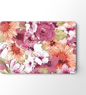 Lunso Geschikt voor MacBook Pro 16 inch (2019) vinyl sticker - Flower Painting