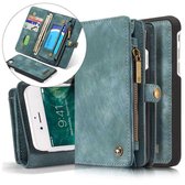 CaseMe Vintage portemonnee hoesje iPhone SE 2020 - 8 - 7 Blauw