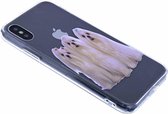 iPhone X / Xs 3D Maltezer Hondje Design Back Cover Hoesje