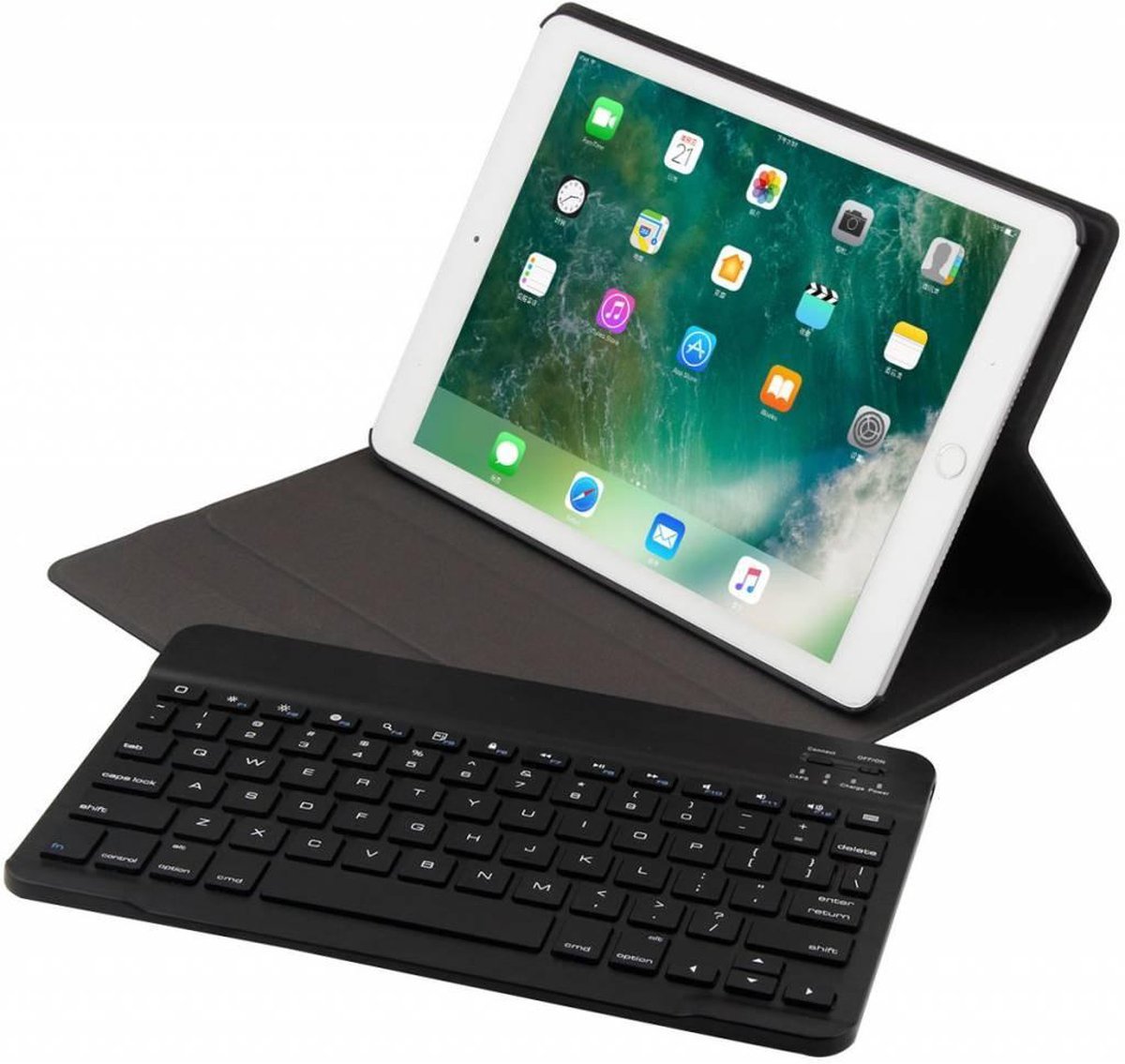 iPad 9.7 (2017/2018) - Bluetooth toetsenbord hoes — cadeau in Telefoon & Tablet - foto 3