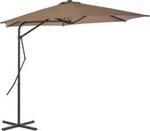 Tuinparasol met stalen paal 300 cm taupe