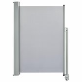 Zijluifel uittrekbaar - Stof met PU-coating en gepoedercoat staal - Grijs -  120x300 cm