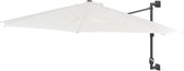 Wandparasol met metalen paal 300 cm zandkleurig