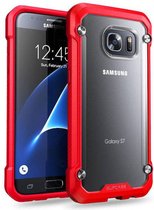 Samsung Galaxy S7 Edge Supcase Back Cover Rood / Transparant