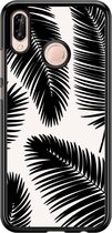 Huawei P20 Lite hoesje - Palm leaves silhouette