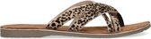 Manfield - Dames - Teenslippers met cheetahprint - Maat 41