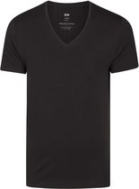 WE Fashion Heren 'deep' V-neck T-shirt van biologisch katoen - Maat L