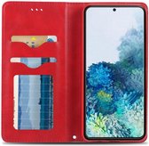 AZNS Samsung Galaxy S20 Plus Hoesje Wallet Book Case Kunst Leer Rood