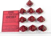 Set 10 10-zijdig, Vortex Burgundy w/gold
