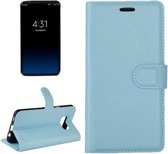 Samsung Galaxy S8 Plus - Litchi Wallet Case - Licht Blauw