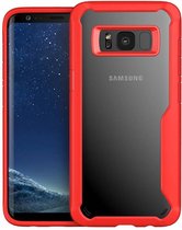 Samsung Galaxy S8 Plus - Soft TPU Bumper Case - Rood / Transparant