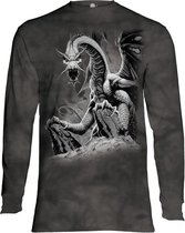 The Mountain Adult Long Sleeve T-Shirt - Black Dragon