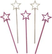 Haza Original Toverstaf Ster 8 Stuks Zilver/roze