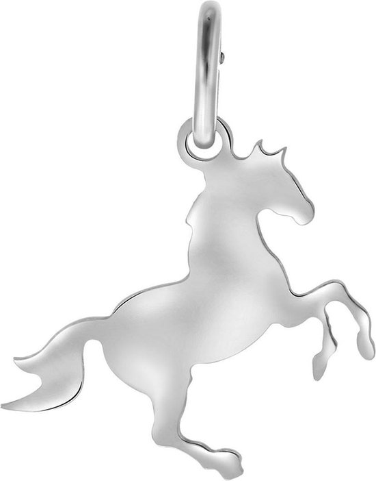 Lucardi Dames Zilveren hanger paard - Hanger - 925 Zilver - Zilverkleurig