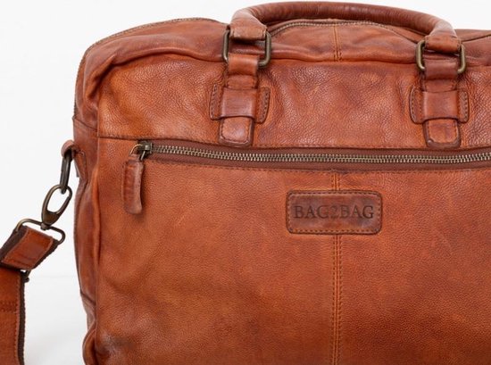 Bag2Bag Tanana Limited Edition Laptop Tas Cognac bol