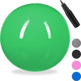 Relaxdays fitnessbal 85 cm - gymbal - zitbal - yogabal pilatesbal - voor op kantoor - PVC - groen