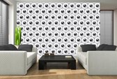 Abstract Pattern Modern Black White Photo Wallcovering