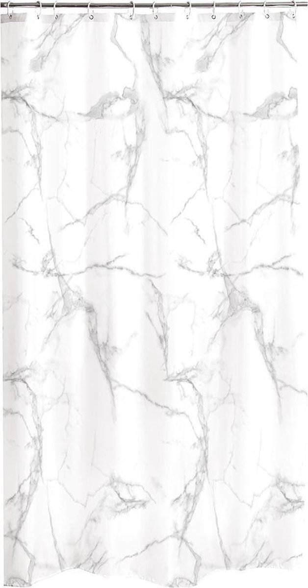 Douchegordijn 180 x 200 cm White Marble