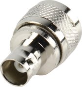 Antenne Adapter PL259 Male - BNC Female Zilver